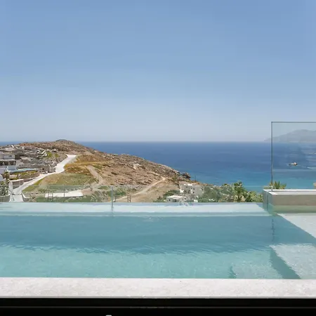 Ios Panoramic Sea View Stylish With Pool Villa Tzamaria