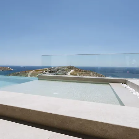Villa Ios Panoramic Sea View Stylish With Pool Tzamaria